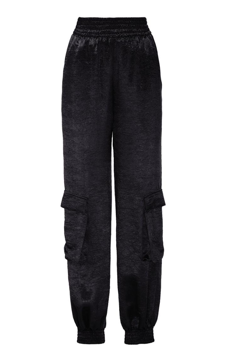 Sally Lapointe Satin Straight-leg Pants