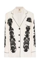 Figue Sara Embroidered Silk Top