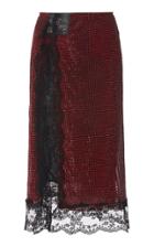 Christopher Kane Crystal Mesh Lace Midi Skirt
