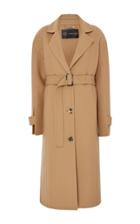 Versace Belted Double Wool Cotton Coat
