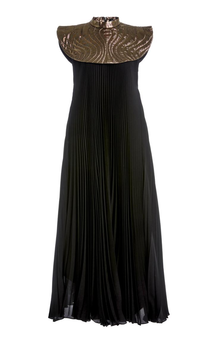 Moda Operandi Andrew Gn Silk Capelet Dress