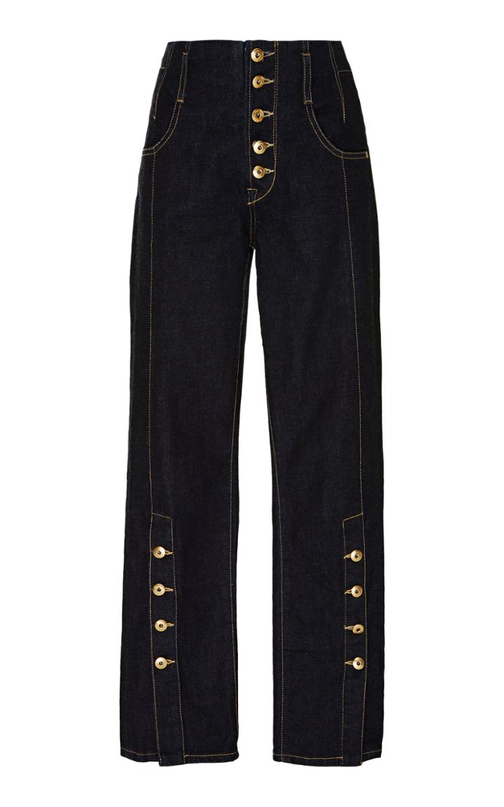 Jonathan Simkhai Rinsed Denim E-cig Jeans