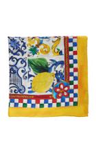 Dolce & Gabbana I Love Miolica Silk-twill Scarf