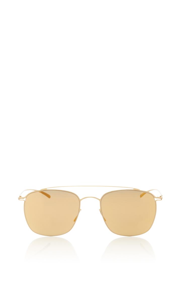 Mykita Gold Aviator Sunglasses