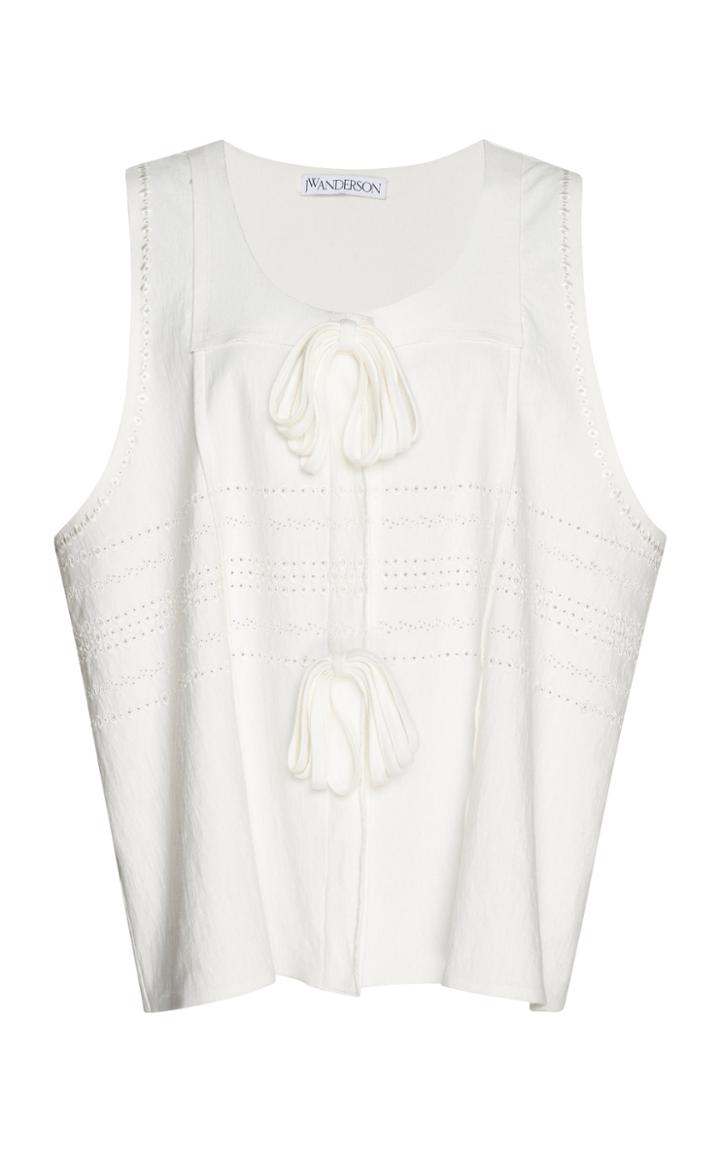 Jw Anderson Compact Cotton Jersey Tank Top