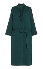 Akris Belted Wool-silk Wrap Coat