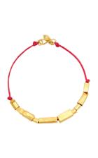 Pippa Small Ancient Bead Square Tube Bracelet On Cord
