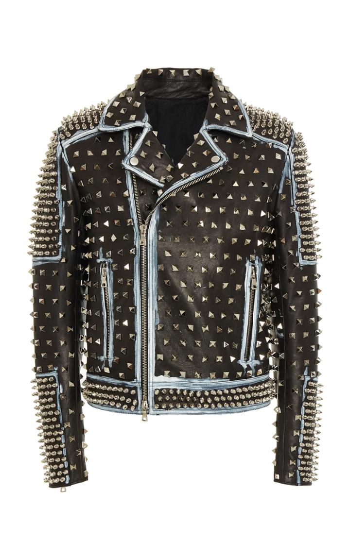 Balmain All Over Studs Leather Perfecto