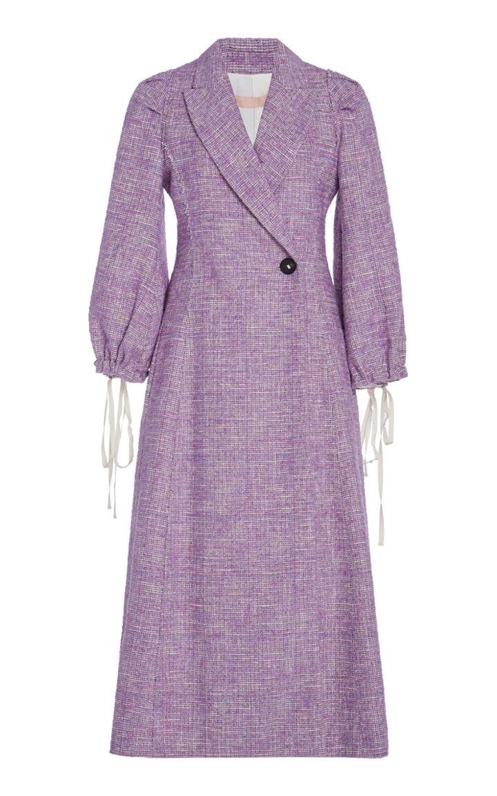 Brock Collection Padova Tie-sleeve Tweed Jacket