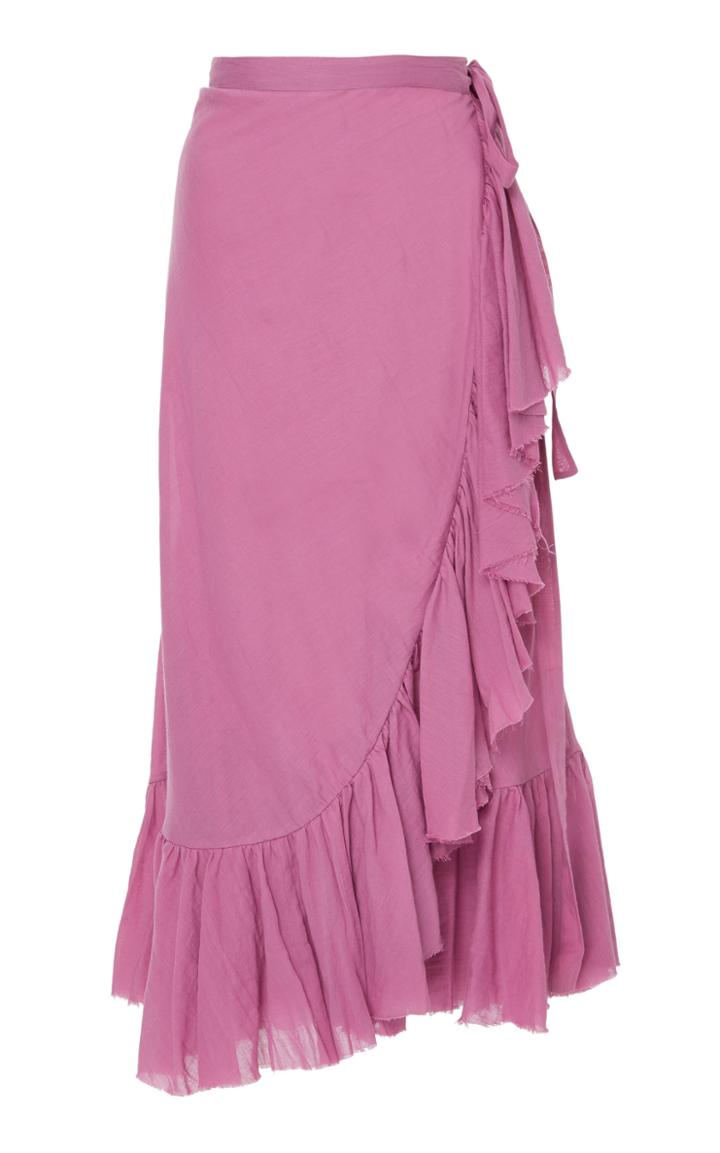Loup Charmant Ruffle Cotton Wrap Skirt