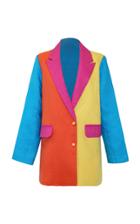 All Things Mochi Iris Linen Peaked Lapel Blazer