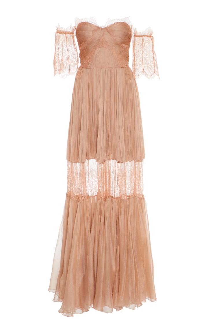 Maria Lucia Hohan Alyssa Lace Off-the-shoulder Gown