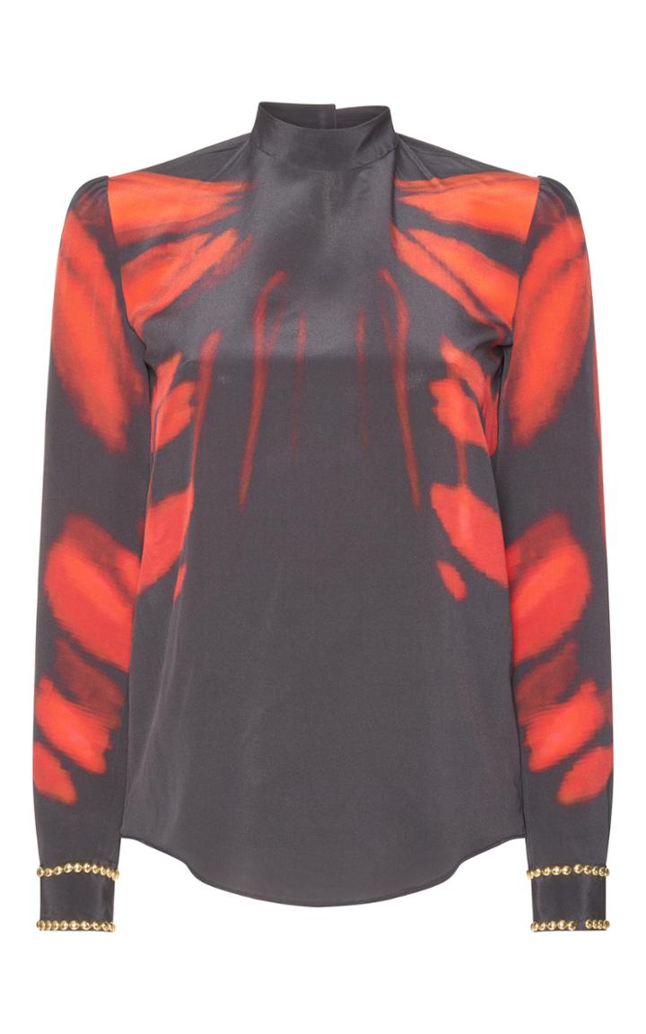 Francesco Scognamiglio Long Sleeve Printed Blouse