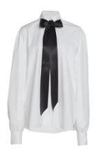Alexandre Vauthier Bow-detail Cotton Poplin Shirt