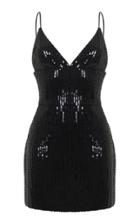 Rasario Sequin Little Black Dress