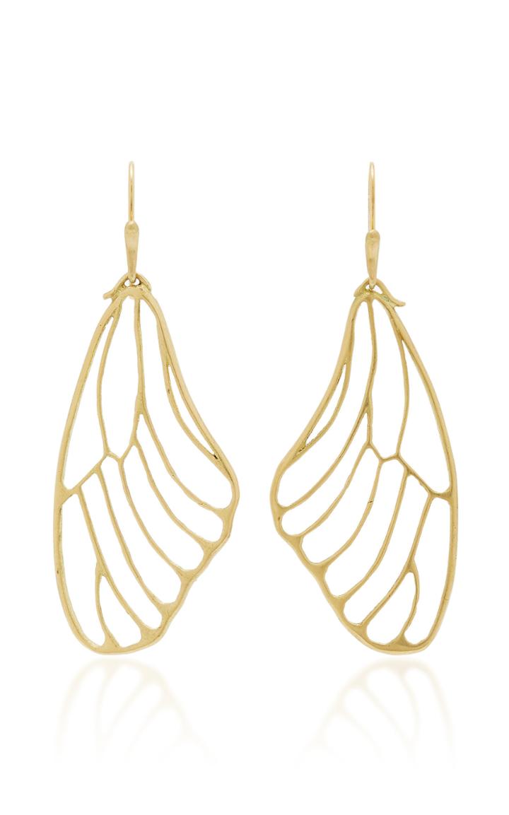 Annette Ferdinandsen 18k Gold Butterfly Wing Earrings