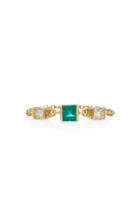Yi Collection Triplet 18k Gold Emerald And Diamond Chain Ring