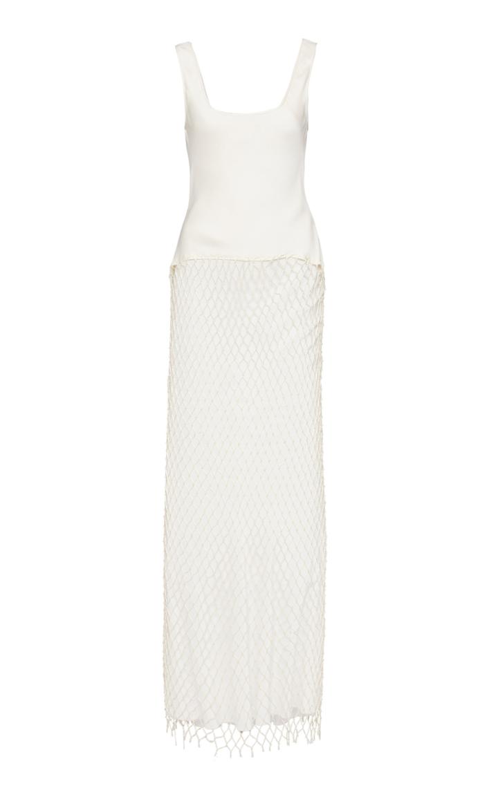 Moda Operandi Gabriela Hearst Orygia Macrame-detailed Silk Dress Size: 38
