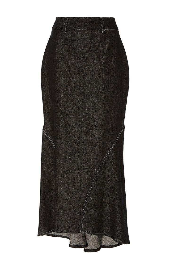 Beaufille Pegasus Denim Midi Skirt