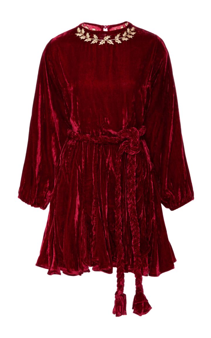 Rhode Resort Embellished Velvet Ella Mini Dress