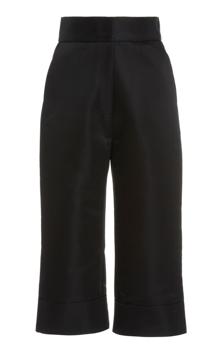 Moda Operandi Kalmanovich Satin Knee-length Shorts