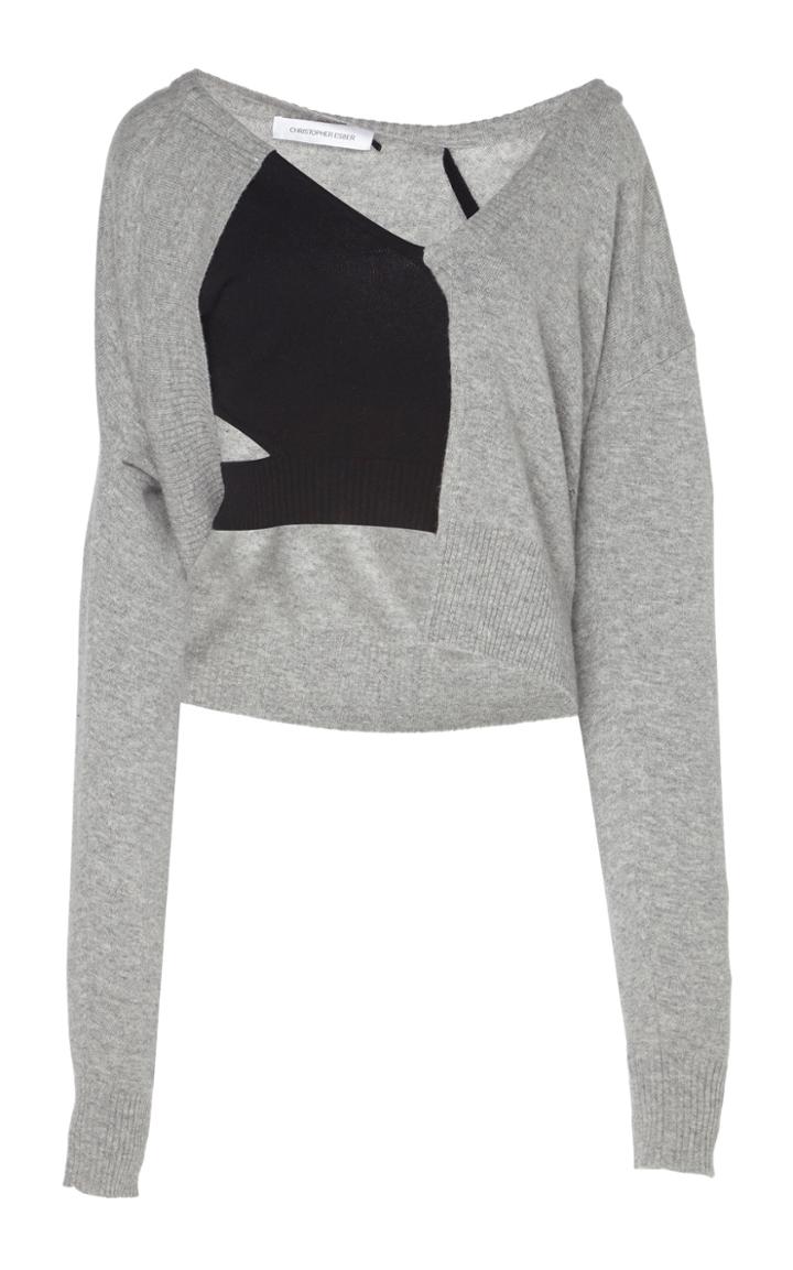 Christopher Esber Wool-blend Dual Inner V-neck Sweater