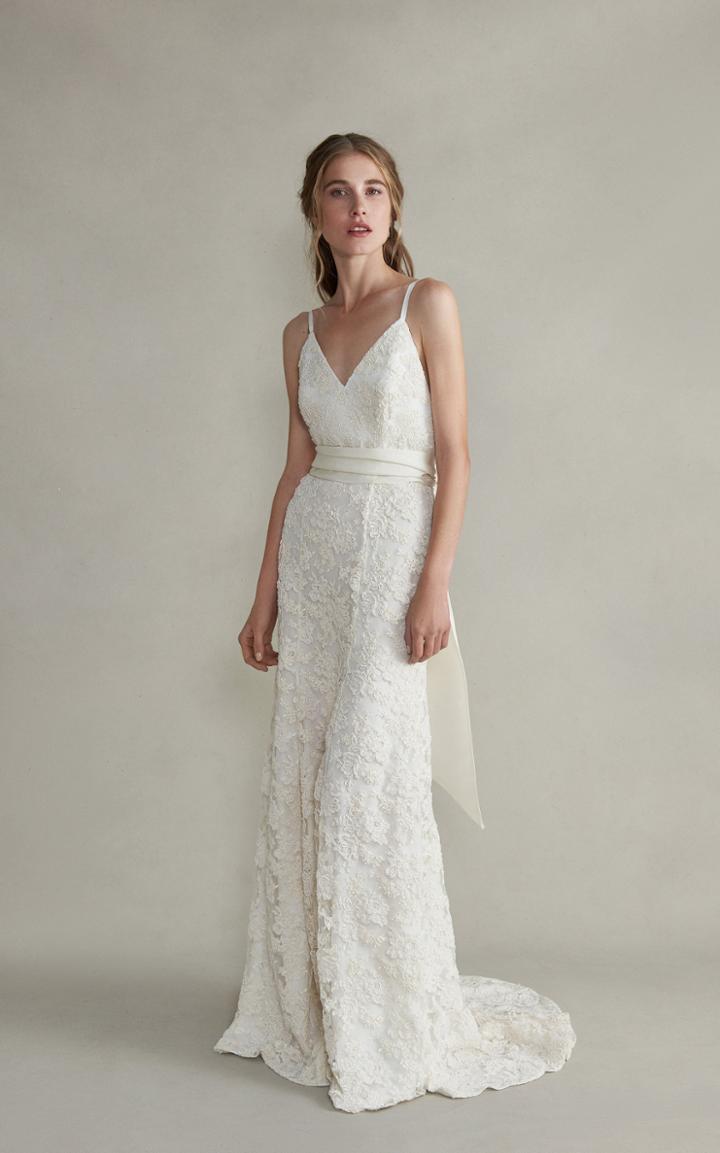 Markarian Aurelia Cami V-neck Lace Gown