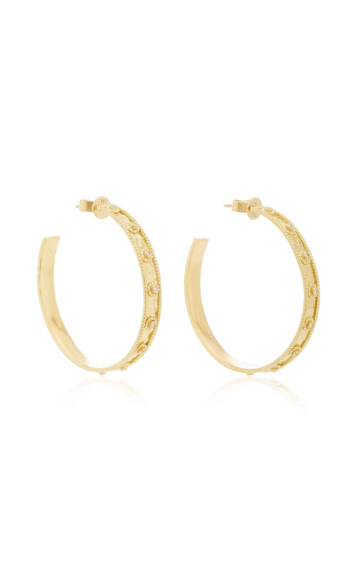 Amrapali Revati 18k Gold And Diamond Hoop Earrings