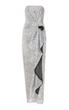 Prabal Gurung Exclusive Strapless Draped Sequined Gown