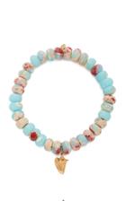 Moda Operandi Sydney Evan 14k Yellow Gold Conch Shell Charm & Impression Jasper Brac