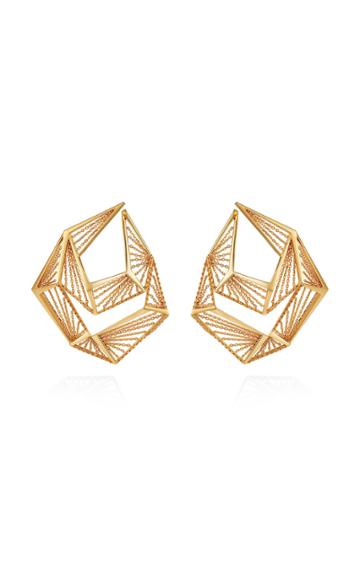 Mike Joseph Yellow Gold Chain Earrings