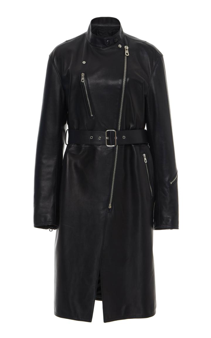 Salvatore Ferragamo Belted Lambskin Coat