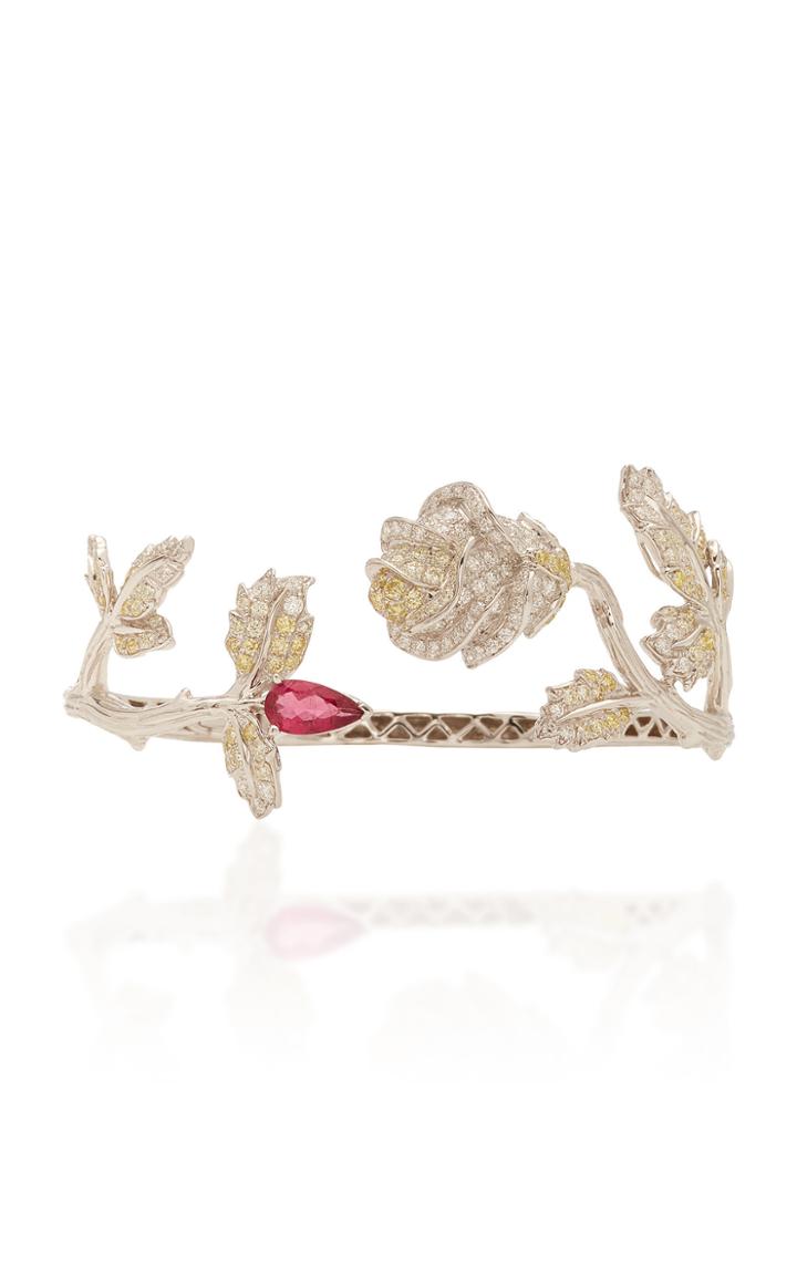 Wendy Yue Rubellite And White Diamond Bracelet