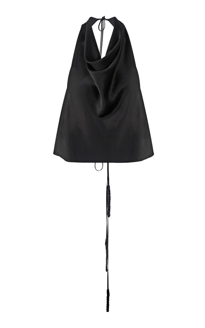 Bevza Satin Halterneck Top