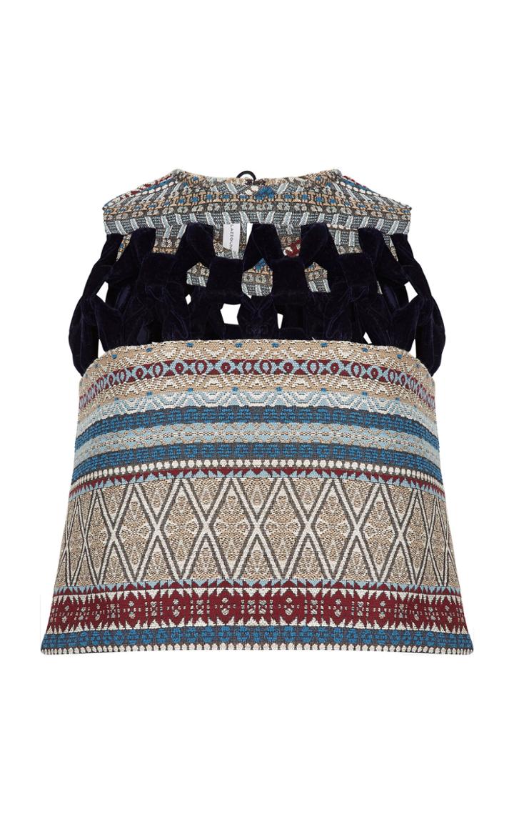 Razan Alazzouni Sleeveless Tribal Top