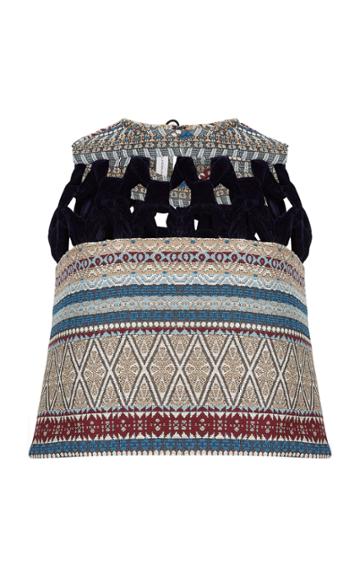 Razan Alazzouni Sleeveless Tribal Top