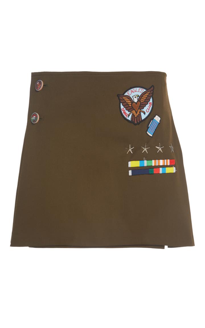 Mira Mikati Scout Patch Kilt Skirt