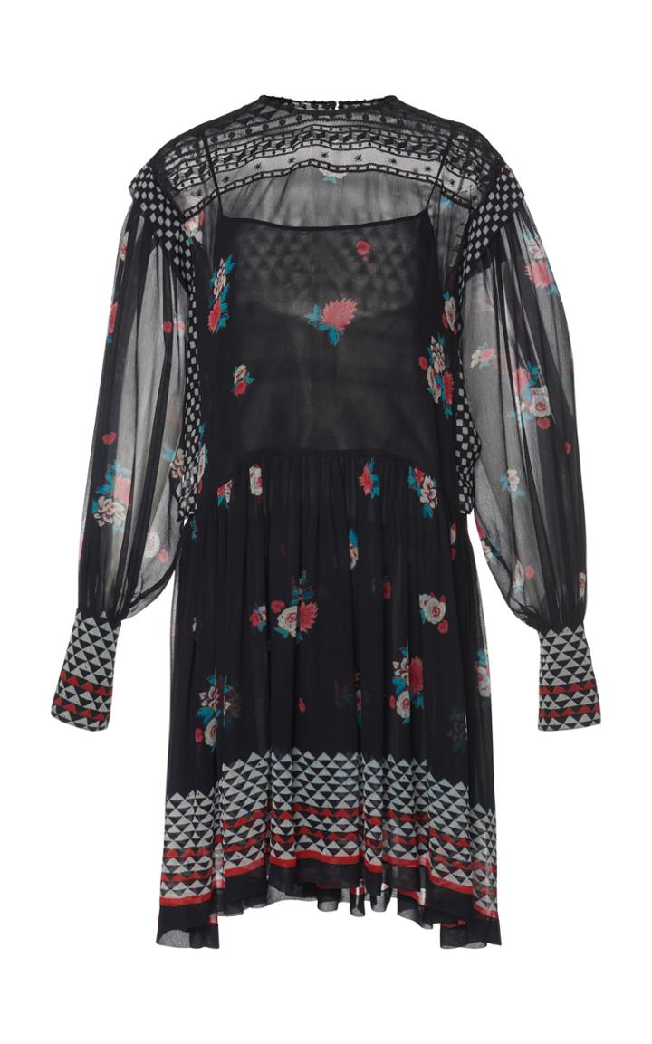 Philosophy Di Lorenzo Serafini Printed Creponne Mini Dress