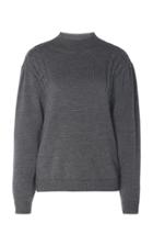 Emilia Wickstead Elva Mock Neck Wool Sweater