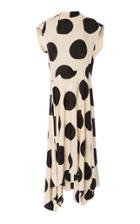 Petar Petrov Daly Asymmetric Polka-dot Silk-crepe Midi Dress
