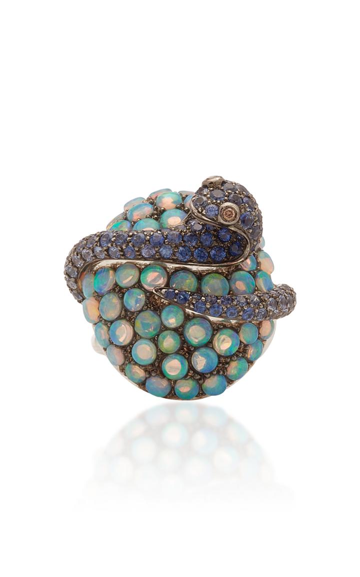 Wendy Yue Opal And Champagne Diamond Ring