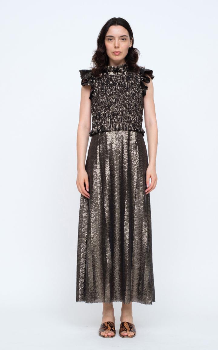 Moda Operandi Sea Rachelle Smocked Sequined Midi Dress