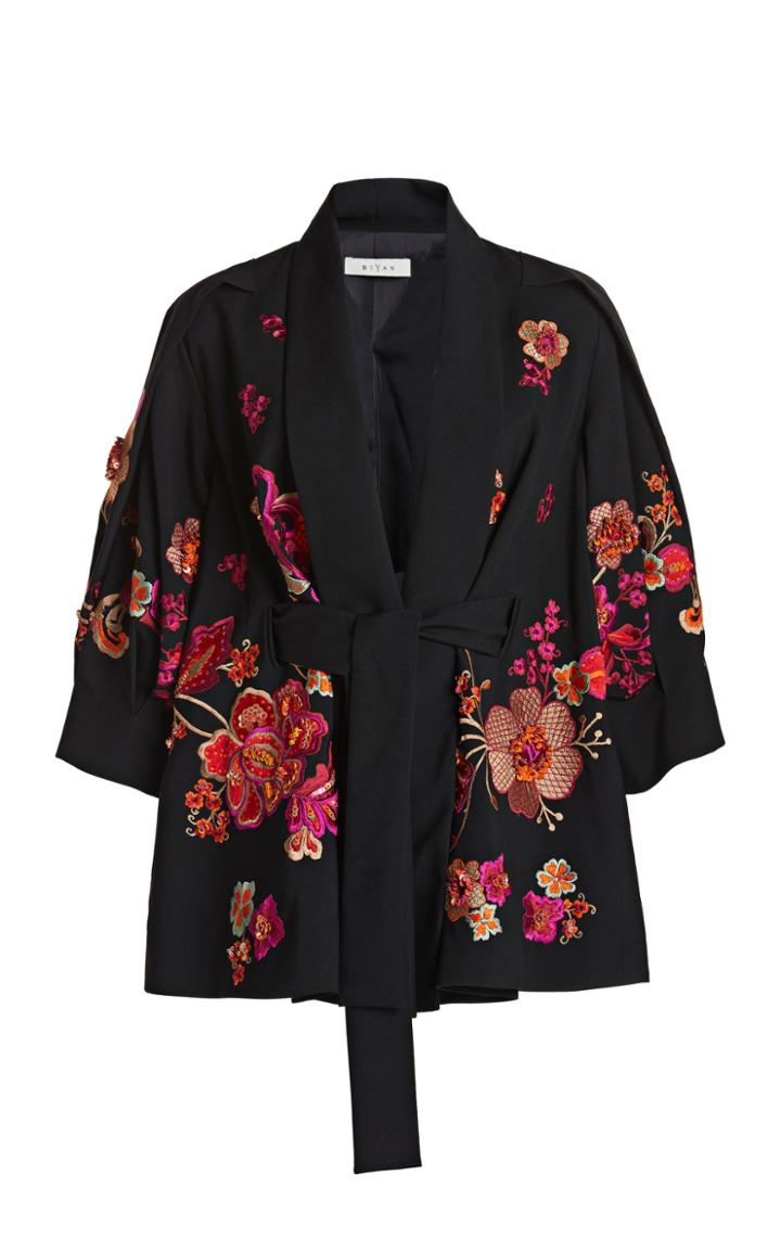 Moda Operandi Biyan Chaka Floral Print Wool Jacket