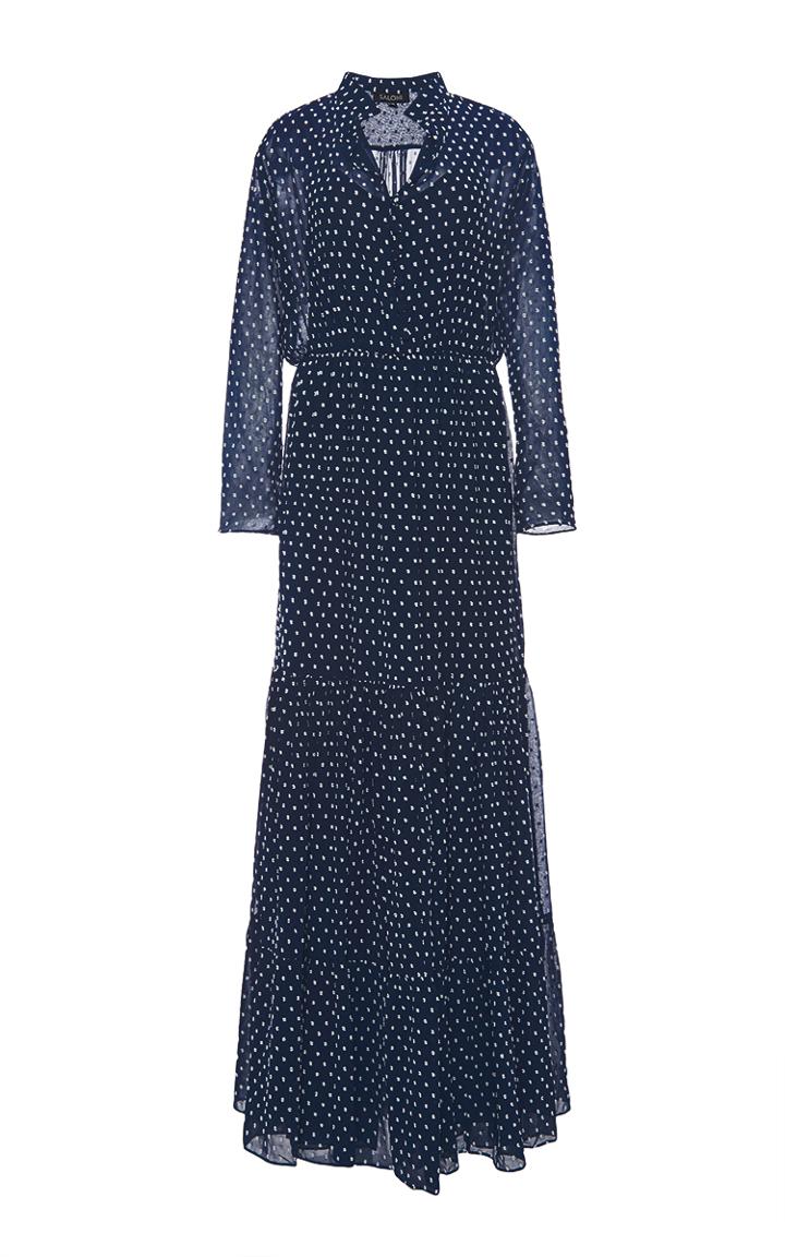 Saloni Alexia Long Sleeved Maxi Dress
