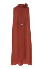 Moda Operandi Victoria Beckham Asymmetric Scarf-embellished Silk Shirt Dress Size: 4