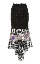 Christian Siriano Black Floral Sequin Skirt