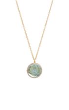 Moda Operandi Noush Blue Topaz Hidden Treasure Roman Initial Necklace