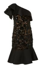 Michael Kors Collection One Shoulder Cocktail Dress