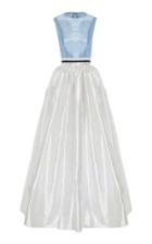 Alex Perry Emma Silk Floral Crew Gathered Gown