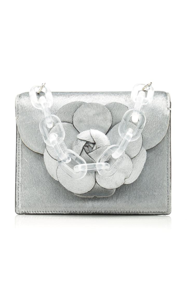 Oscar De La Renta Mini Tro Metallic Calf Hair Bag